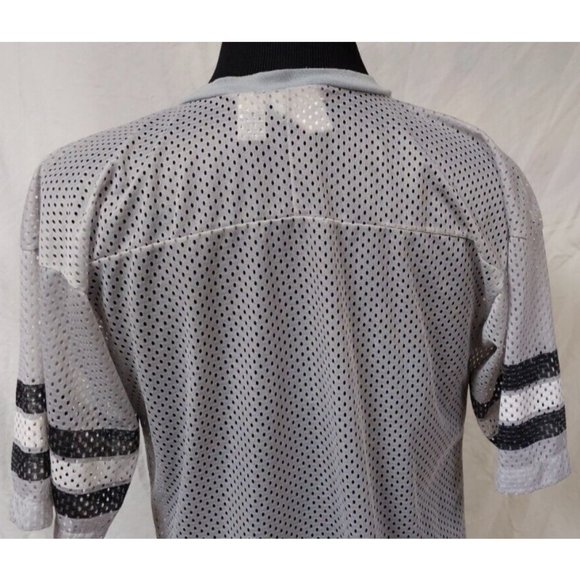 Vintage  MACGREGOR #89 Large Grey Practice Perforated Football NFL Jersey - Picture 8 of 10